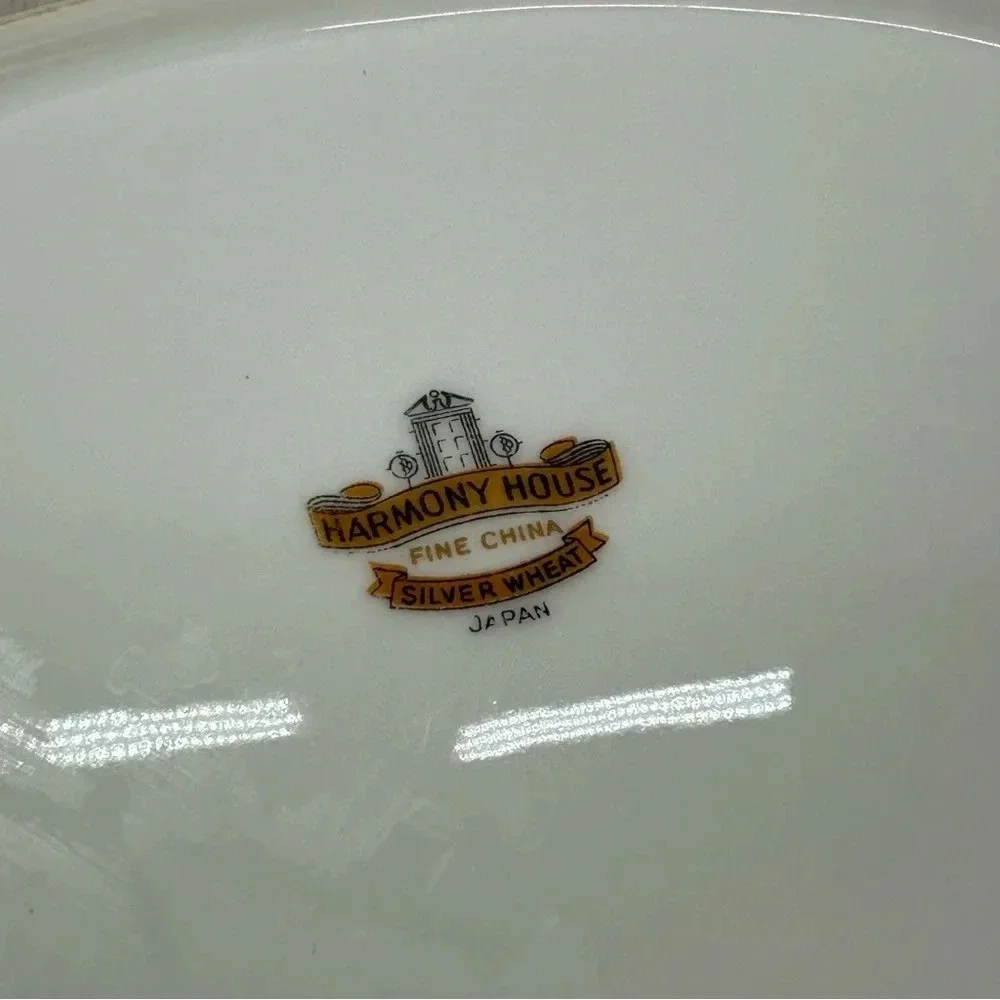 vtg Silver Wheat by Harmony House China serving bowl farmhouse retro timeless